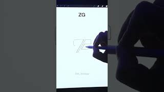  Personalized Logo Of Letter Zg On Procreate  