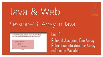Array in Java | #15 | Rules of Assigning One Array Reference into Another Array reference Variable