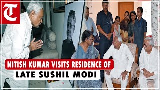 Bihar CM Nitish Kumar meets family of late BJP leader Sushil Kumar Modi; expresses grief