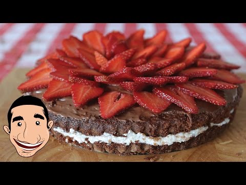 HOW TO MAKE RICOTTA STRAWBERRY CAKE RECIPE | Chocolate Nutella Cake Recipe