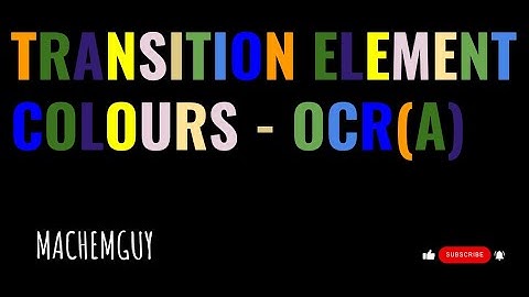 A LEVEL CHEMISTRY - TRANSITION ELEMENT COLOURS 😳😳😳