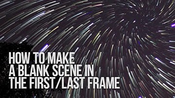 How to make a black frame at the beginning or at the end of your video