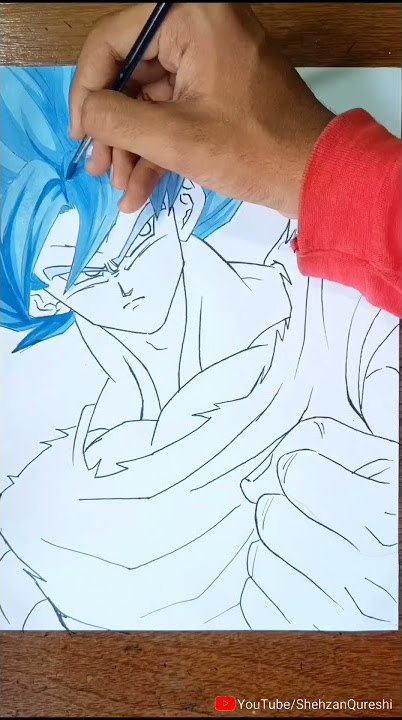 Goku ssj BLUE.cores oficiais do mangá - ibisPaint