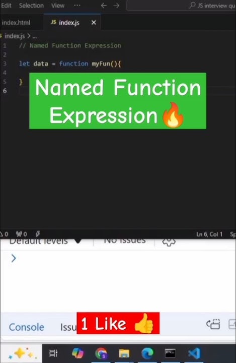 Named Function Expression in Javascript | javascript interview question ...