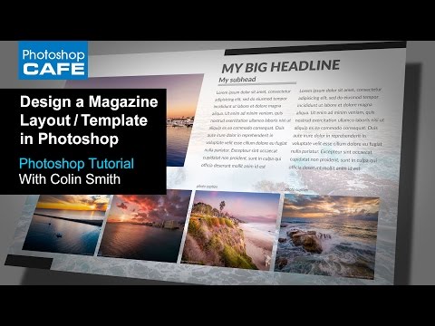 Create a magazine layout Template in Photoshop Tutorial | Download the Free Template