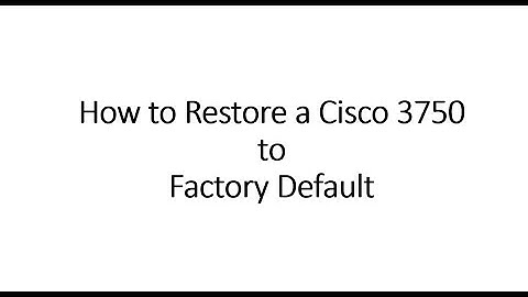 How to restore a Cisco 3750 to factory default