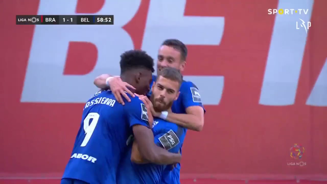 Goal Golo Cassierra Sc Braga 1 1 Belenenses Sad Liga 20 21 26 Youtube