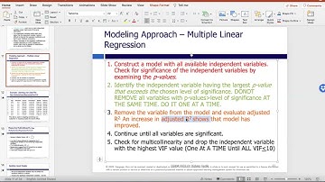 Multiple Linear Regression Modeling Approach and Multicollinearity