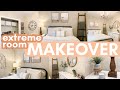 EXTREME ROOM MAKEOVER | Cleaning and Decorating Motivation | Modern Rustic Neutral Decor Ideas