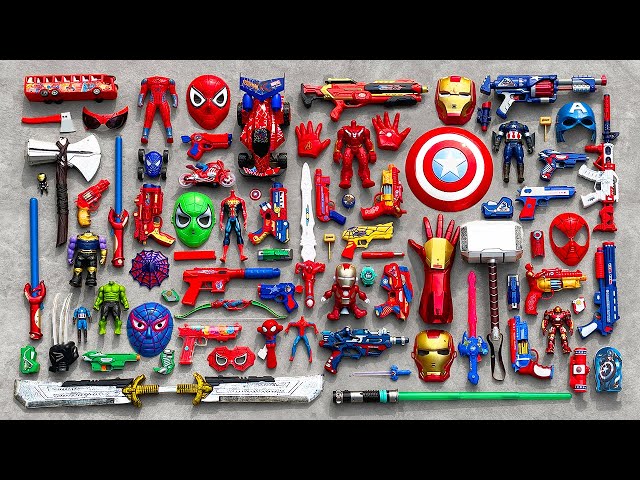 Looking for Different Model Spider Man Action Series Guns u0026 Equipment, Infinity Stone, Thor Mjollnir class=