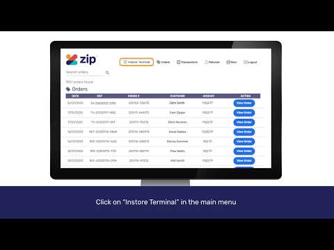 Zip Training - Using the In-Store Merchant Portal