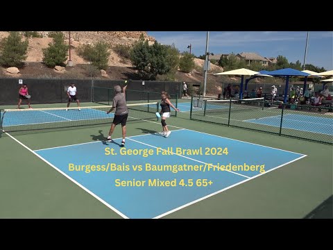 St George Fall Brawl 2024 Senior Mixed 4.5 65+ Burgess/Bais vs Baumgatner/Friedenberg