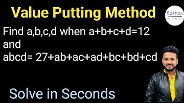 Algebra Question using value putting Method by Keshav Sharma #mathematician #competitiveexams