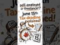 CRA Self-Employed Tax Deadline: The June 15 Trap! 🇨🇦 #Shorts #CRAtax #FreelanceCanada