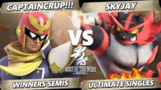 Best of the West II TOP 8 - CaptainCRUP!!! (Captain Falcon) Vs. Skyjay (Incineroar) Smash Ultimate