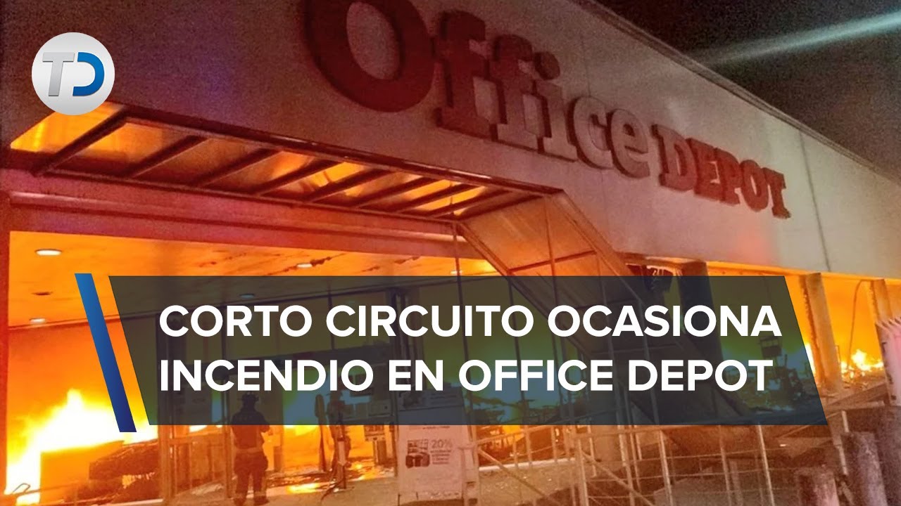 Se registra incendio en Office Depot de Álvaro Obregón; evacúan a 100  personas - YouTube