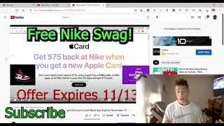 Nike Store $75 off with Apple Credit Card End November 13!