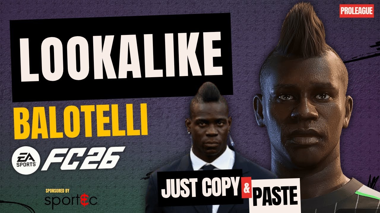 How to Create Mario Balotelli in EA FC 26 | Realistic Face Build & Sliders