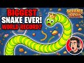 BIGGEST SNAKE EVER | WORLD RECORD IN WORMS ZONE.IO #gameing