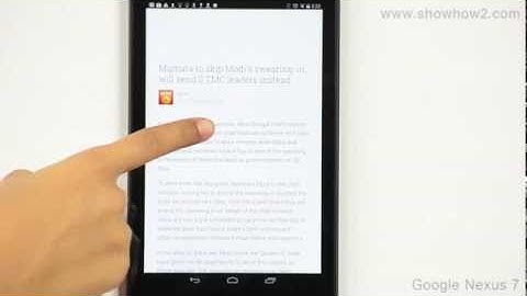 Google Nexus 7 - Newsstand Sharing An Article Through Gmail