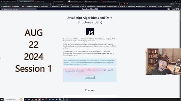 freeCodeCamp - Pt11 JavaScript Algorithms and Data Structures | Aug 22 24 Study Session 1