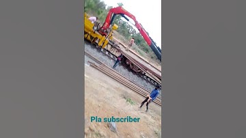 Indian railway working -rail unloading by UTB machine#short video
