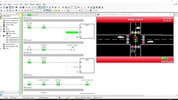 4-Way Traffic Light Control System, PLC PROGRAM ,HMI DESIGN.