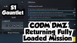 Celebrity CODM DMZ Returning Fully Loaded Mission Complete Profile