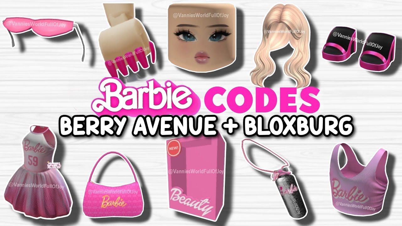 Ids de acessórios no brookhaven, berry avenue mandrake em 2023  Festa de  aniversário da barbie, Aniversário da barbie, Roblox