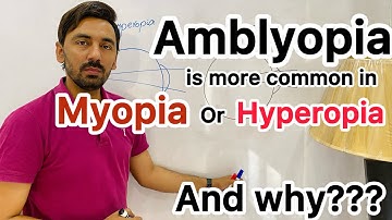 Amblyopia more common in hyperopia or Myopia and Why?