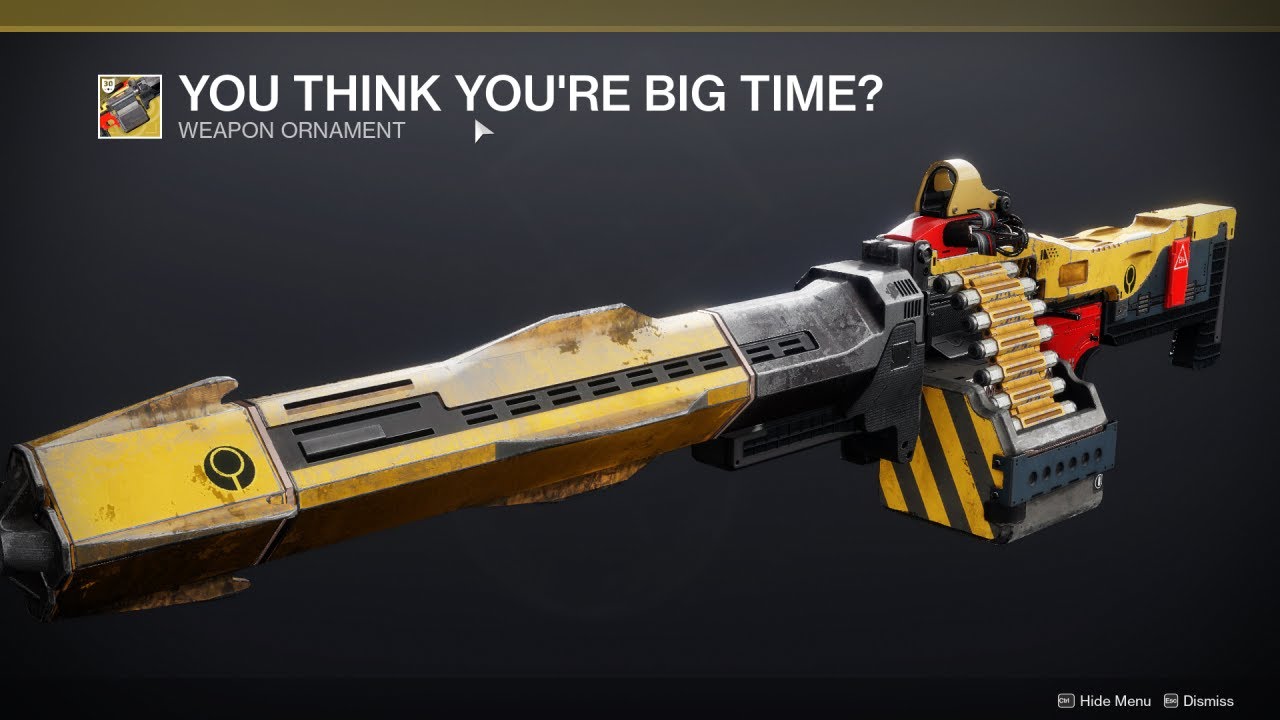 HOW TO GET YOU THINK YOURE BIG TIME ORNAMENT - DESTINY 2 - YouTube