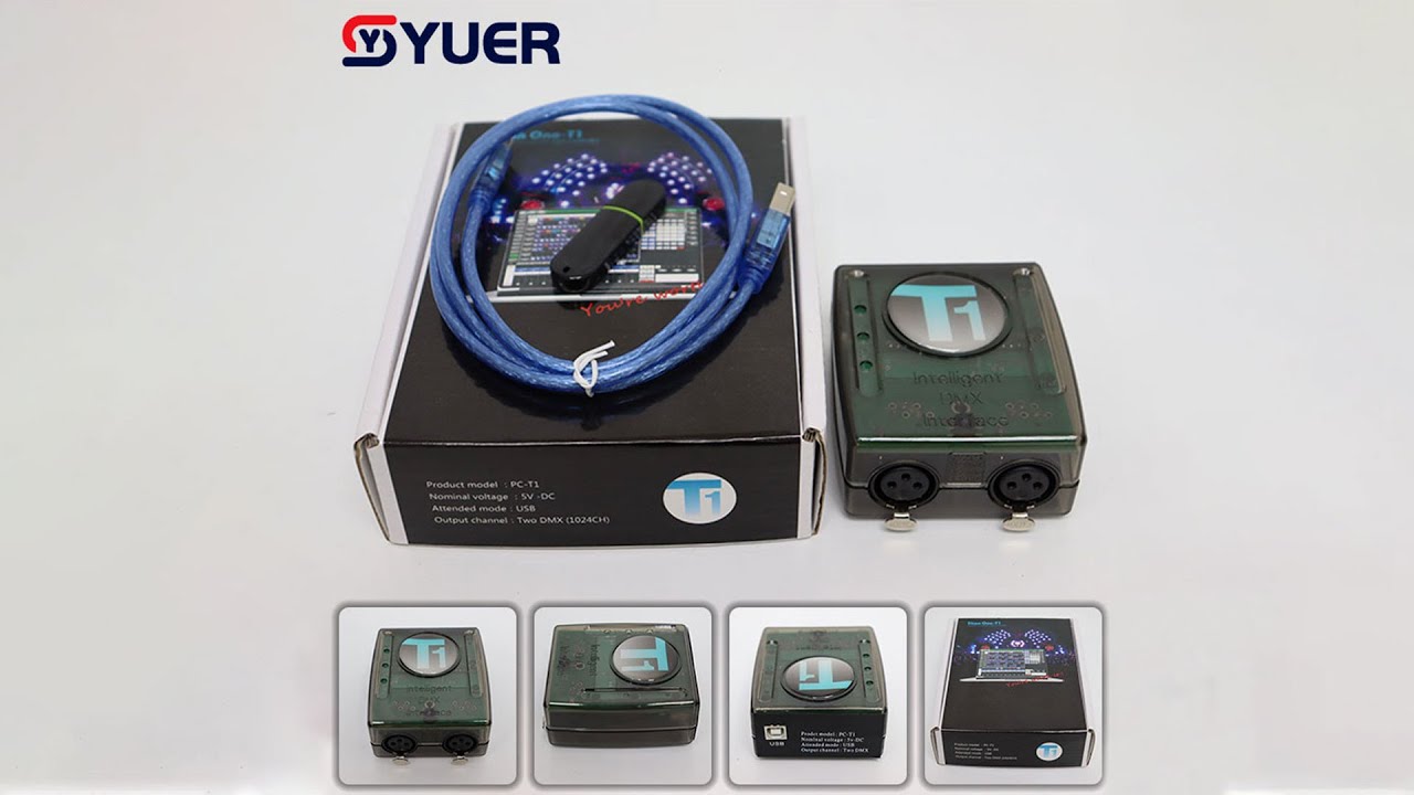 YUER™️ Professional Stage Lighting Controller USB T1 Titan One Portable control software T-1 Console