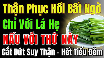 Người Thận Yếu: Chỉ Cần LÁ HẸ Nấu Với THỨ NÀY – Thận Khỏe Lại, Hết Tiểu Đêm!|Sức Khỏe Người Cao Tuổi