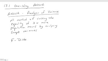 Math 219 Section 13.1 ANOVA