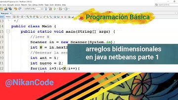 Arreglos bidimensionales en java netbeans - parte 1