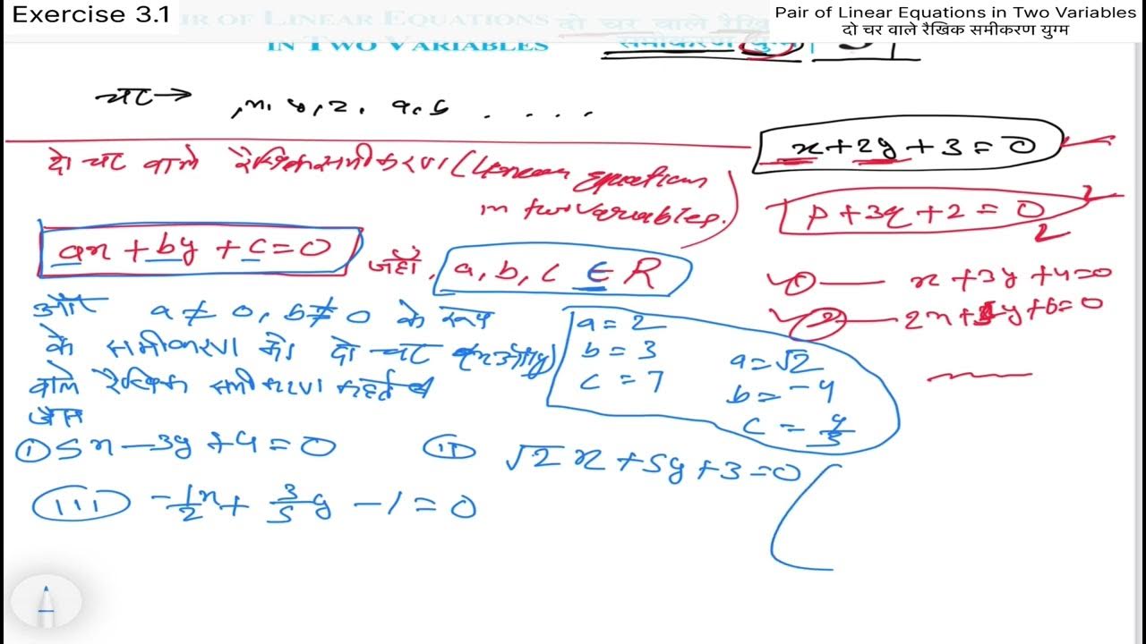 Maths class 10th exercise 3 1 