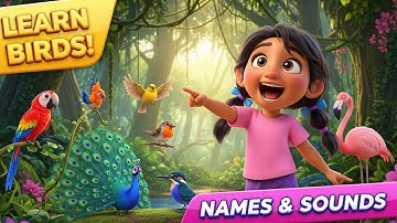 Birds Names and Sounds for Kids | Learn Birds in English | Educational Video for Toddlers