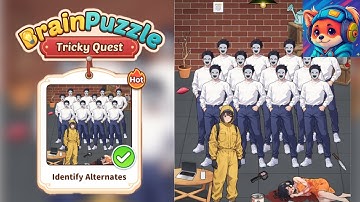 Brain Puzzle Tricky Quest Level 101 identify alternates | find the alternate hiding in the crowd