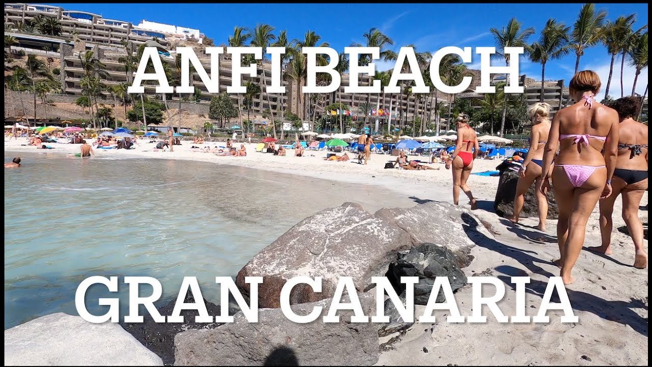 ⛱️ 🇪🇸 Check out Anfi Beach in Gran Canaria! Calm ASMR walk in 4K