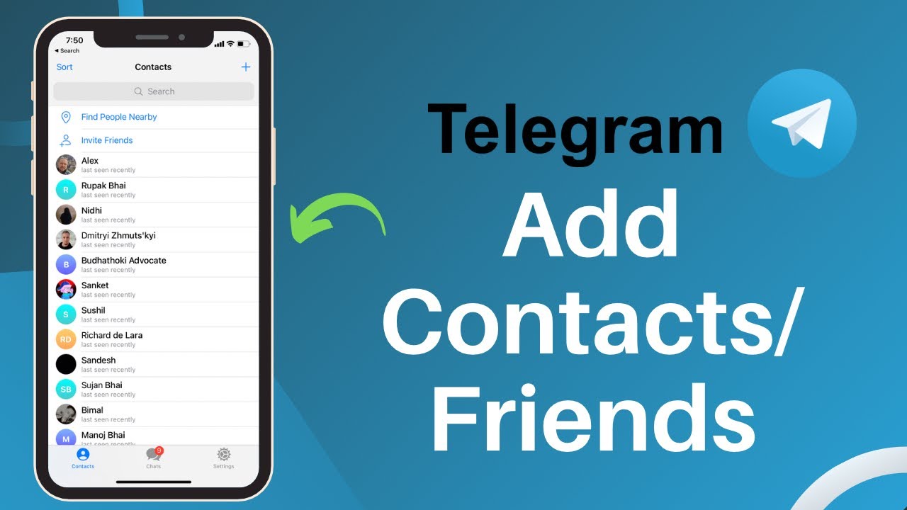 How to add Friends on Telegram 