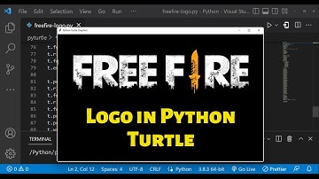 FREE FIRE Logo Drawing Using Python Turtle | Python For Beginners | BGMI | @FreeFireIndiaOfficial