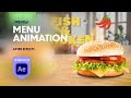 Preview  animation menu board fast food sur after effects