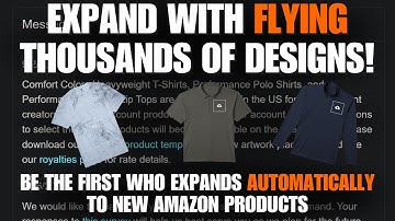 Amazon Merch Money Printing Machine! Expand To Heavyweight T-Shirt, Polo & Quarter ZIP With Flying!