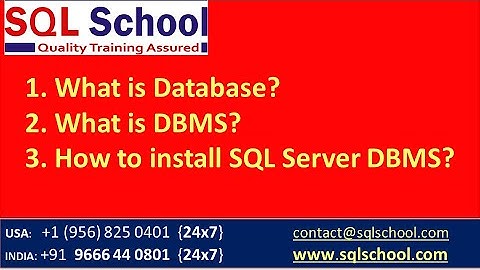 Database Introduction and SQL Server Installation | SQL School Training | SQL Free Demo Video