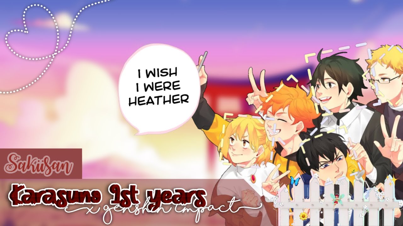 Genshin impact x Karasuno 1st Years// The divine damsel of devastation