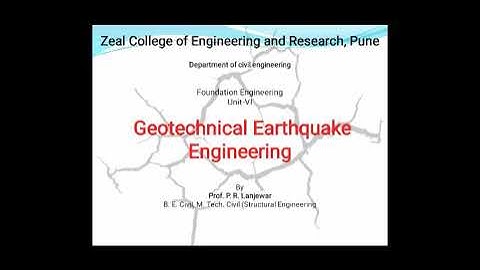 Geotechnical earthquake engineering part 1