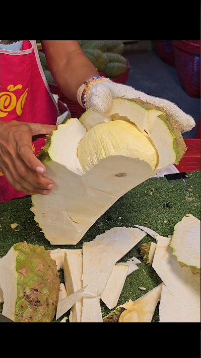 Keterampilan Memotong Buah Durian Raksasa - Makanan Jalanan Thailand #shorts