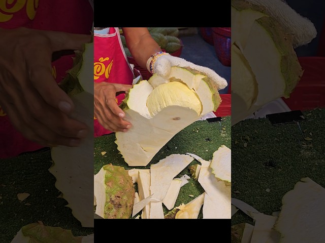 Giant Durian Fruits Cutting Skills - Thai Street Food #shorts class=