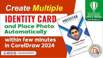 How to Create Multiple ID cards and place photos in Minutes in CorelDraw 2024