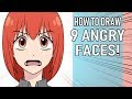 How to Draw 9 Angry Facial Expressions!